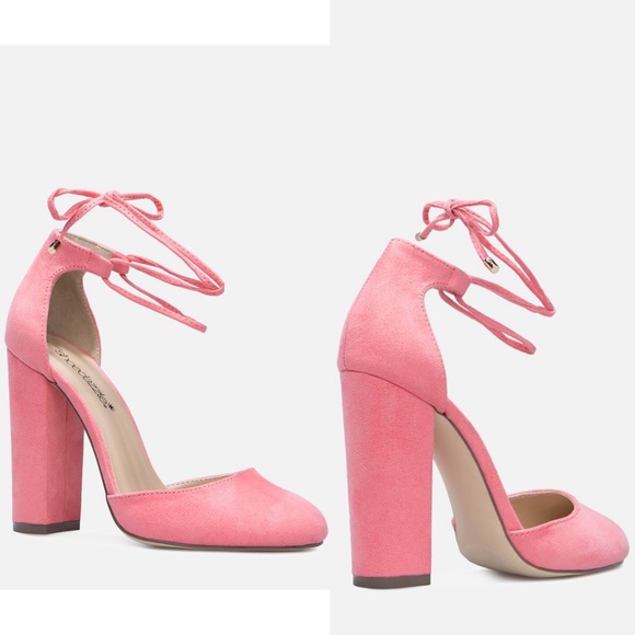 Pink Salmon Coral Strappy pumps Heels Size 9.5 - Picture 3 of 8